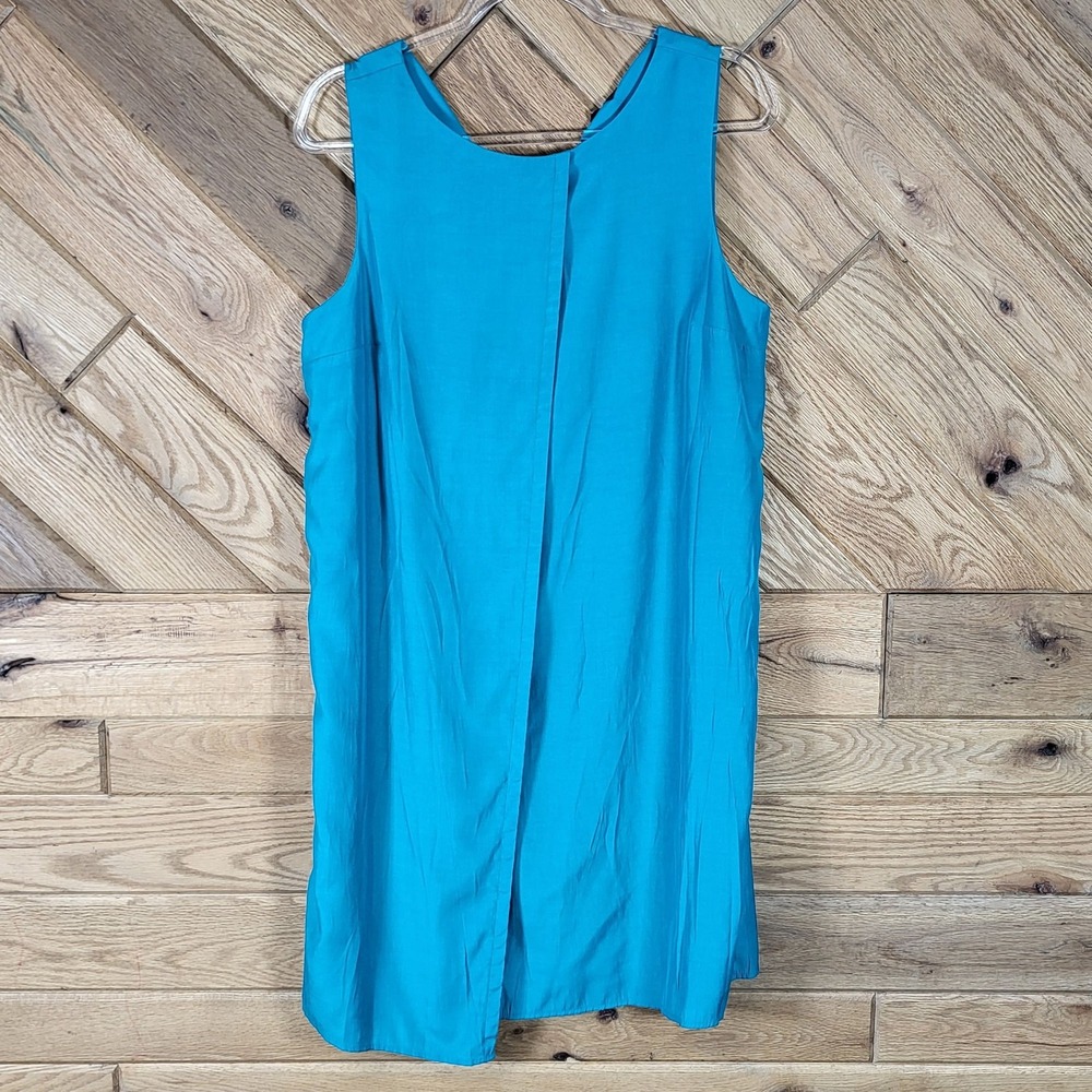 The Limited Sleeveless Teal Shift Dress Back Zipper Size L